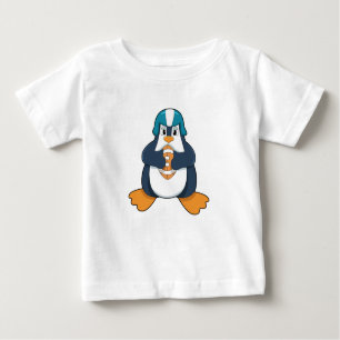 T-shirt Pour Bébé Penguin de football