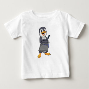 T-shirt Pour Bébé Penguin en coiffure avec peigne