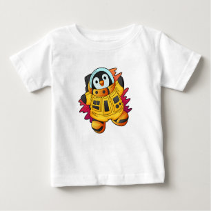 T-shirt Pour Bébé Penguin en costume d'astronaute