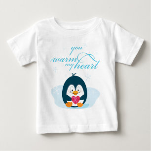T-shirt Pour Bébé PENGUIN "tu réchauffes mon coeur"