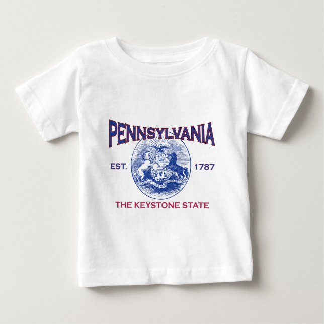 T-shirt Pour Bébé PENNSYLVANIE L'État Clé (Devant)