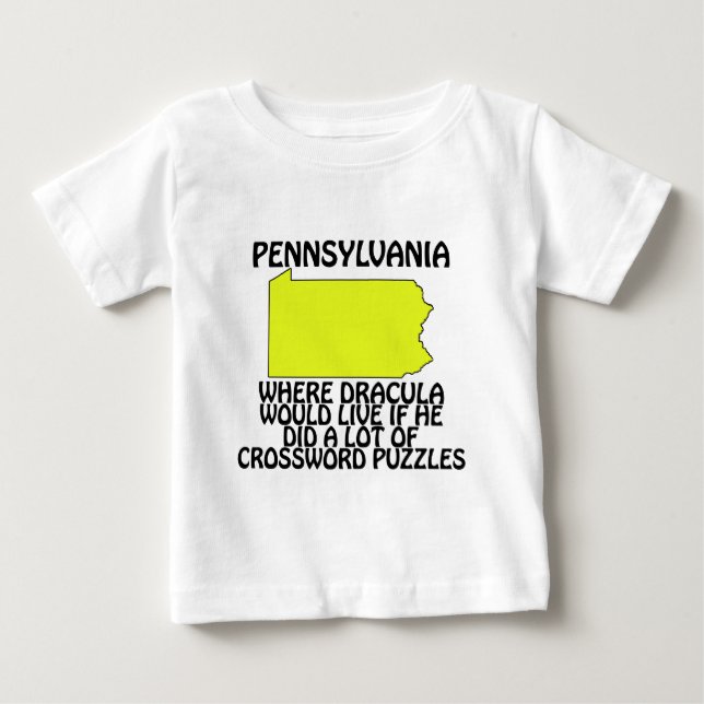 T-shirt Pour Bébé Pennsylvanie - Où Dracula vivrait... (Devant)