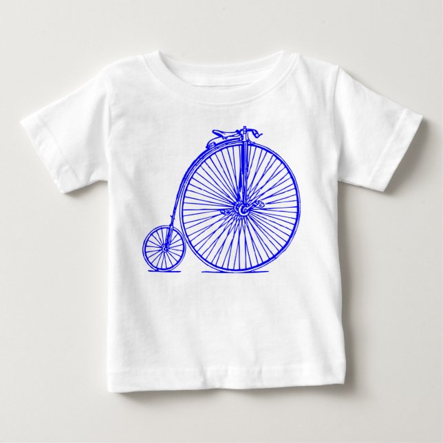 T-shirt Pour Bébé Penny Farthing - Bleu (Devant)