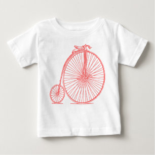 T-shirt Pour Bébé Penny Farthing - Rose tropical