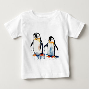 T-shirt Pour Bébé Pénquins mignons