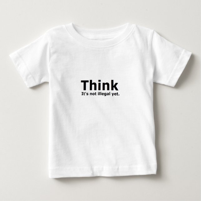 T-shirt Pour Bébé Pensez que ce n'est pas vitesse illégale pourtant (Devant)