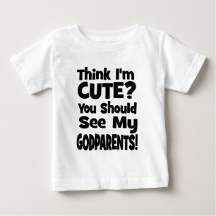 T-shirt Pour Bébé Pensez que je suis mignon ? Parrains