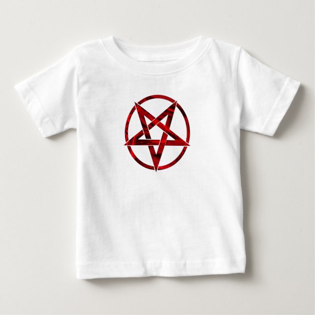 T-shirt Pour Bébé Pentagram Red Devil (Devant)