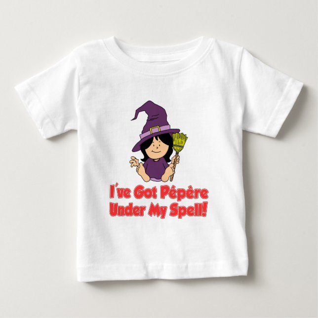 T-shirt Pour Bébé Pepere sous mon sort (Devant)