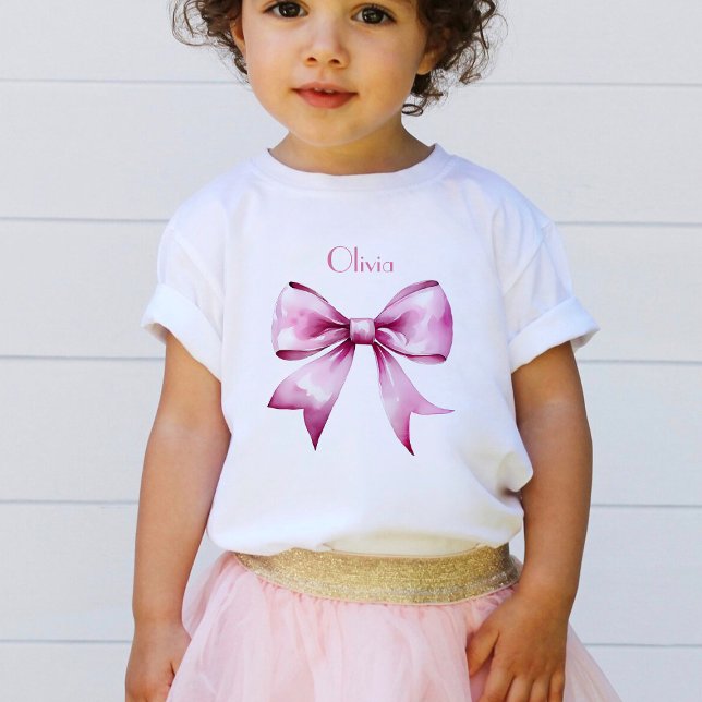 T-shirt Pour Bébé Pépinière en ruban rose Bow (Créateur téléchargé)
