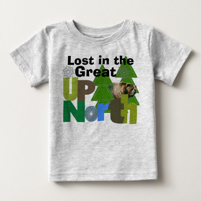 T-shirt Pour Bébé Perdu dans le Grand Nord (Devant)