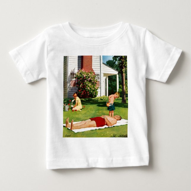 T-shirt Pour Bébé Père de arrosage (Devant)