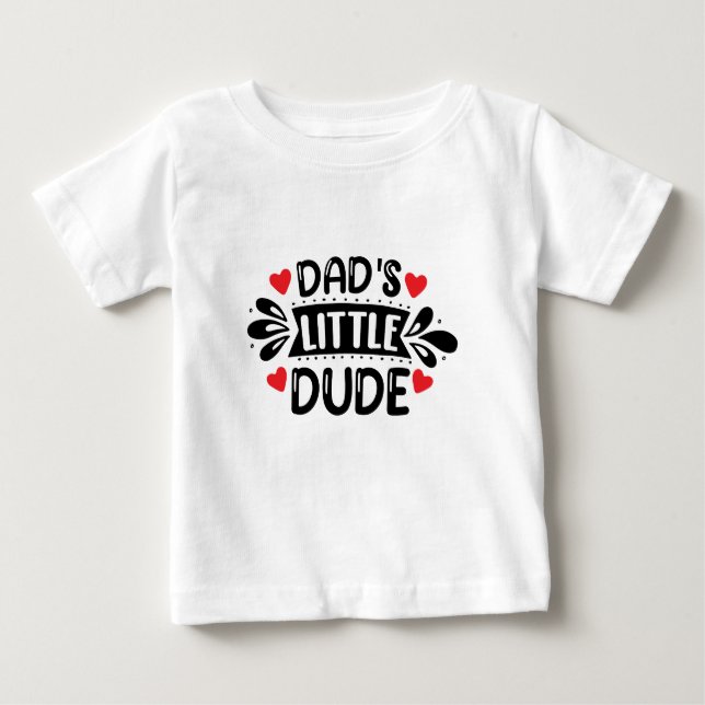 T-shirt Pour Bébé Père Fils Papa, petit mec de papa (Devant)