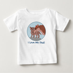 T-shirt Pour Bébé Père Loup et louveteau