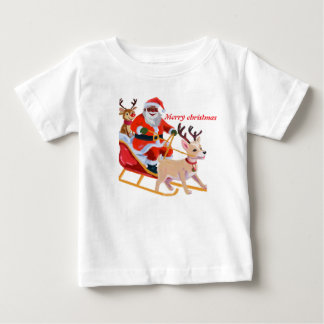 T-shirt Pour Bébé Père Noël afro-américain