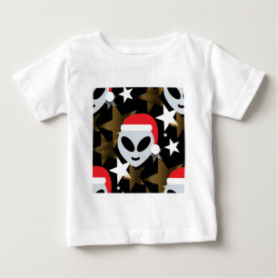 T-shirt Pour Bébé père Noël alien emoji