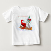Père Noël avec Renard de lapin et écureuil