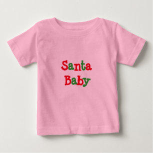 T-SHIRT POUR BÉBÉ PÈRE NOËL BABY INFANT CREEPER (ROSE)