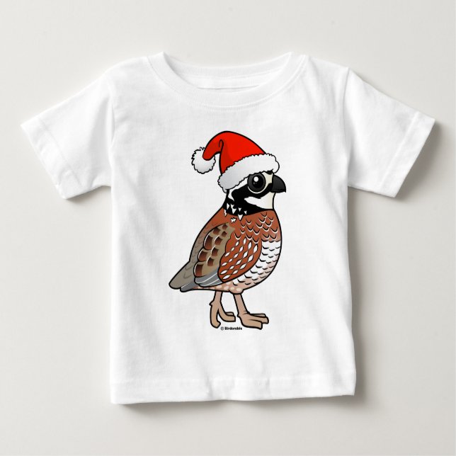 T-shirt Pour Bébé Père Noël Bobwhite (Devant)
