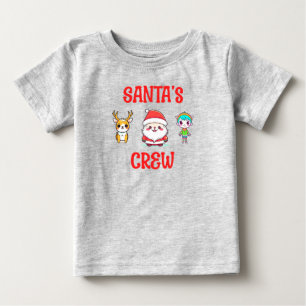 T-shirt Pour Bébé Père Noël Crew style Kawaii