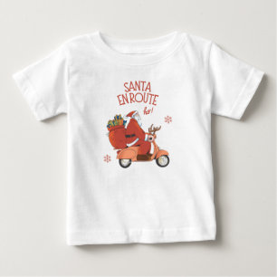 T-shirt Pour Bébé Père Noël en route