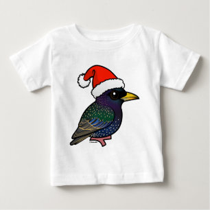 T-shirt Pour Bébé Père Noël European Starling