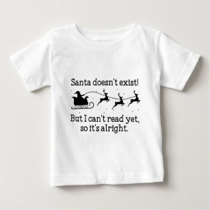 T-shirt Pour Bébé Père Noël n'existe pas !