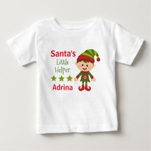 T-shirt Pour Bébé Père Noël Petit Helper Baby Tutu Bodysuit
