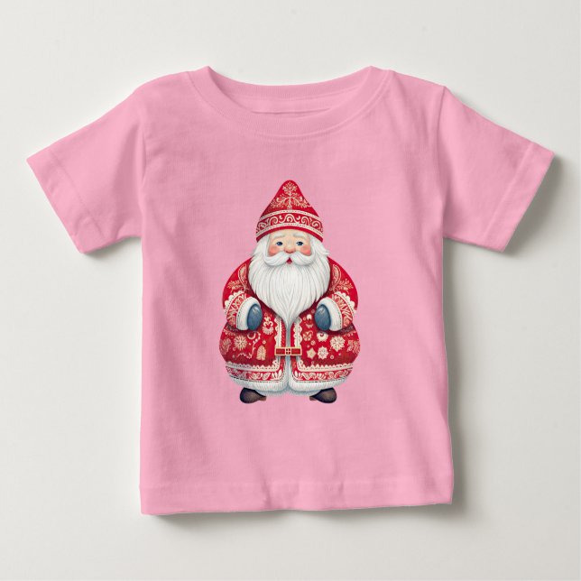 T-shirt Pour Bébé Père Noël populaire scandinave (Devant)