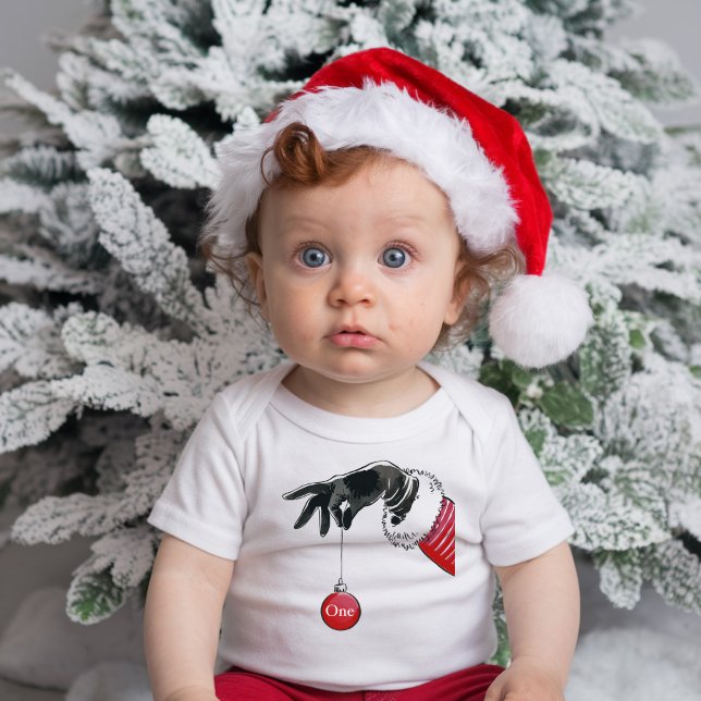 T-shirt Pour Bébé Père Noël, quel âge ai-je ? (Créateur téléchargé)