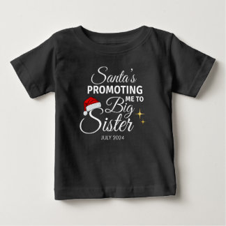 T-shirt Pour Bébé Père Noël Special Surprise Big Sister Promotion