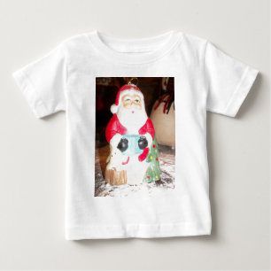 T-shirt Pour Bébé Père Noël vintage amusant avec l'art de la neige I
