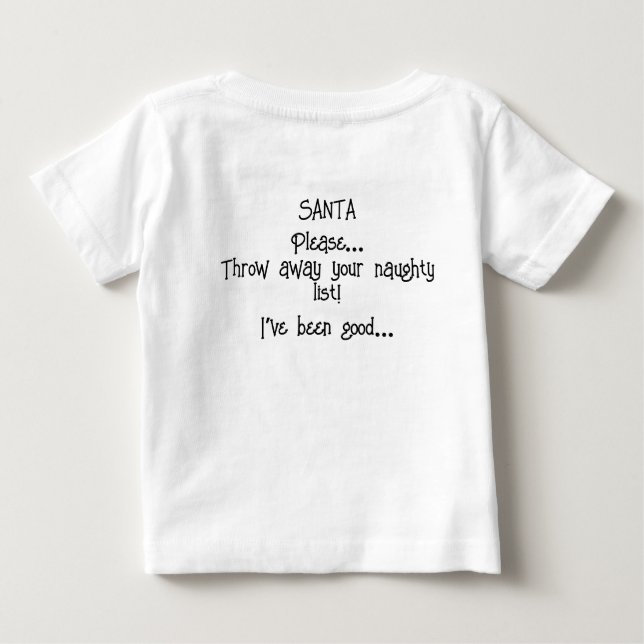 T-shirt Pour Bébé Père Noël Vous A Vu Les Enfants Tee (Dos)
