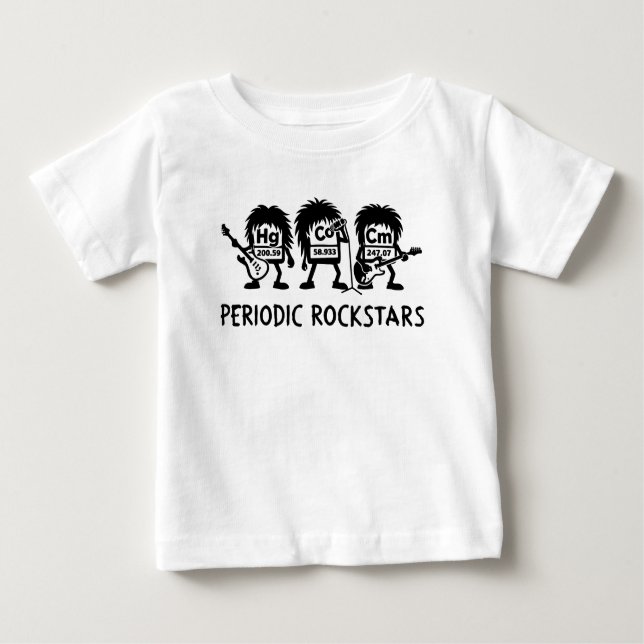 T-shirt Pour Bébé Periodic Rockstars Chemistry Humor (Devant)