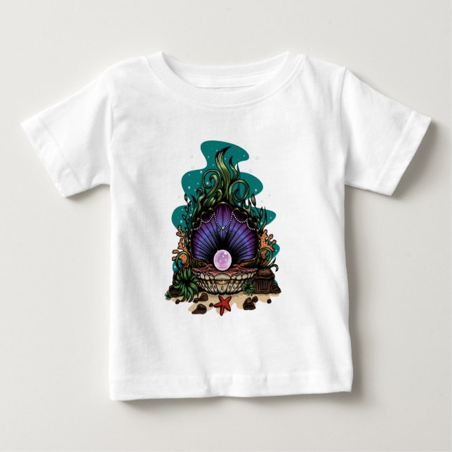 T-shirt Pour Bébé Perle De La Mer (Devant)