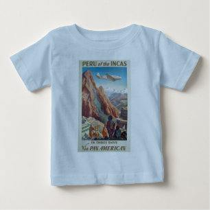 T-shirt Pour Bébé Pérou vintage des Incas via Pan American Travel