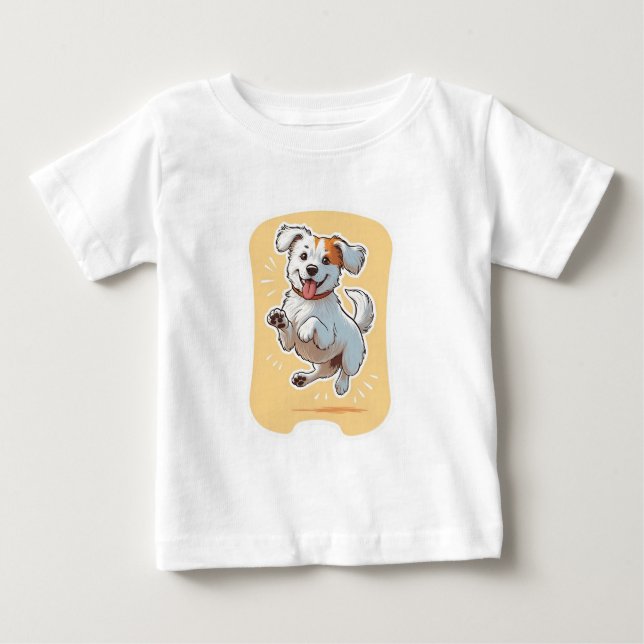T-shirt Pour Bébé Perro Feliz (Devant)