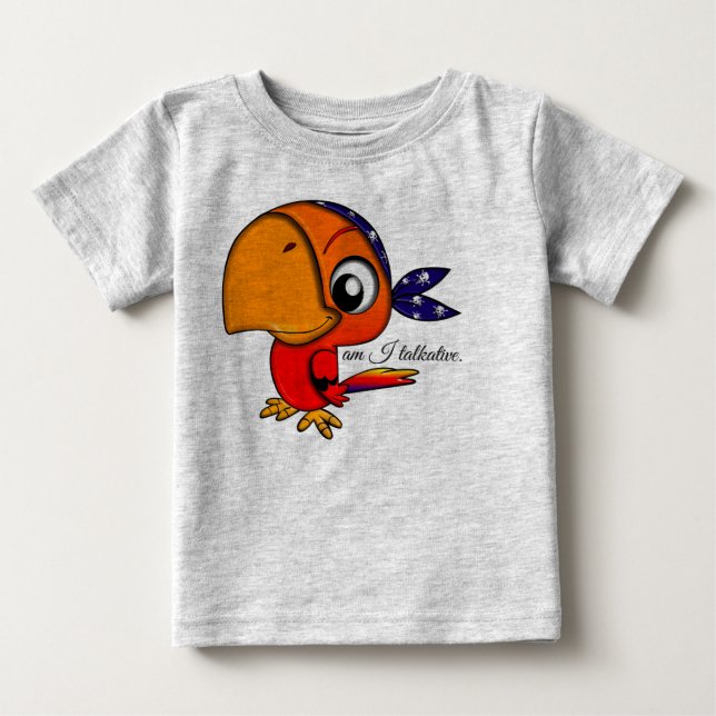 T-shirt Pour Bébé perroquet (Devant)