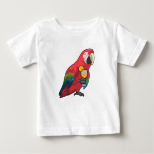 T-shirt Pour Bébé Perroquet au verre de jus d'orange