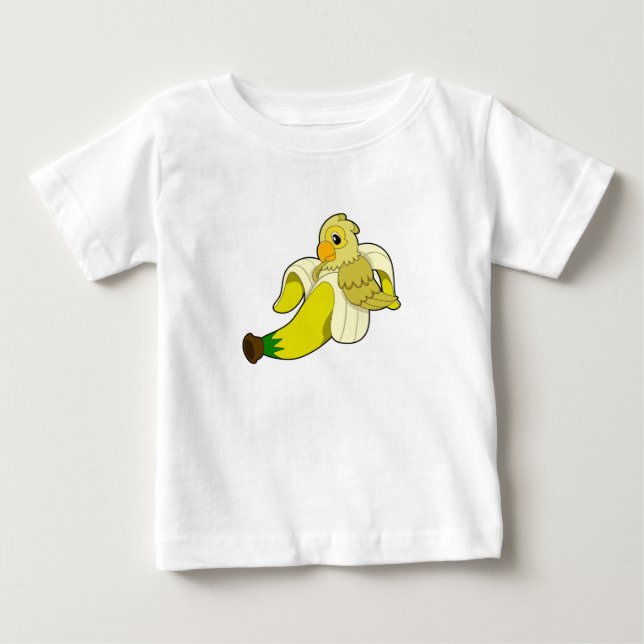 T-shirt Pour Bébé Perroquet avec banane (Devant)