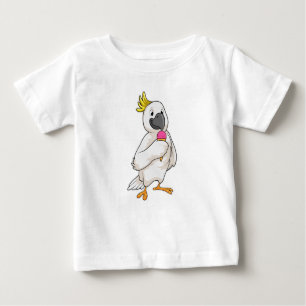 T-shirt Pour Bébé Perroquet avec crème glacée gaufre