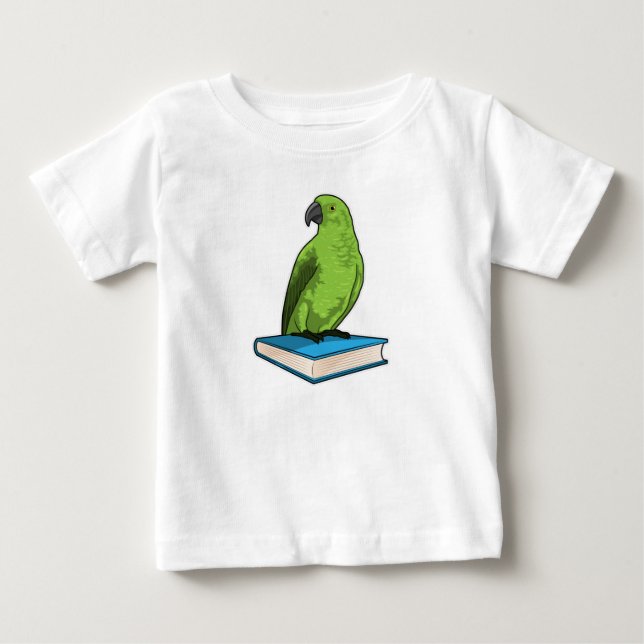 T-shirt Pour Bébé Perroquet avec livre (Devant)
