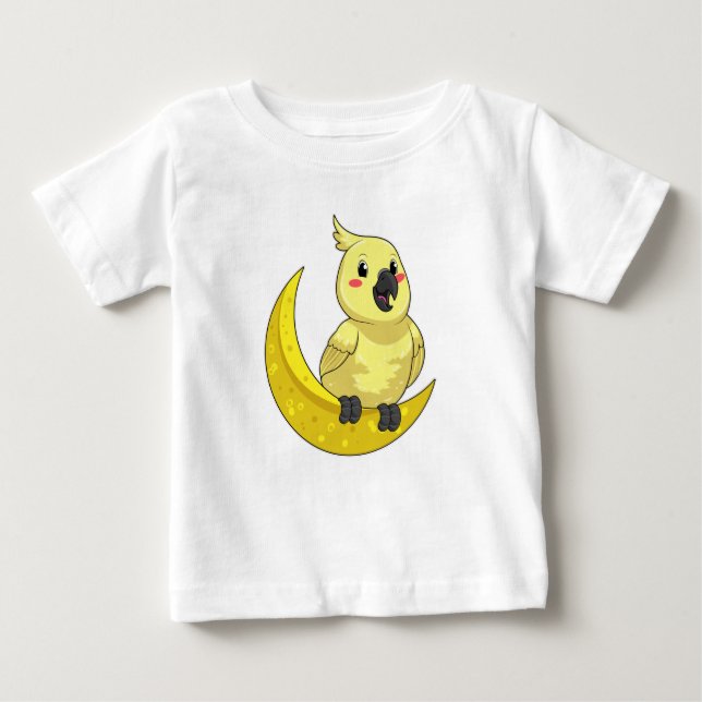 T-shirt Pour Bébé Perroquet avec lune (Devant)
