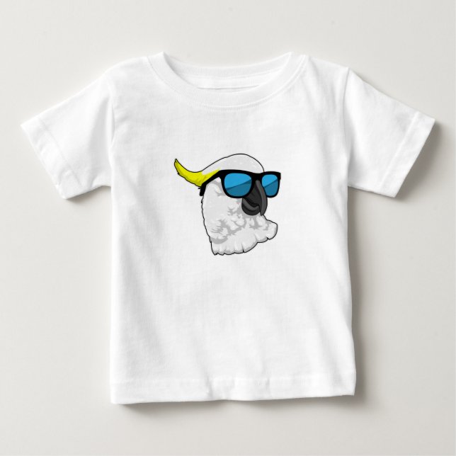 T-shirt Pour Bébé Perroquet avec lunettes de soleil (Devant)