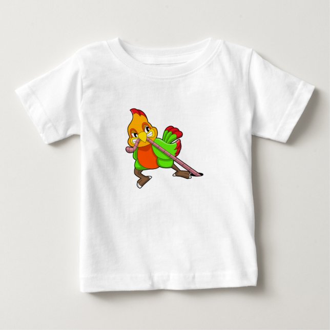 T-shirt Pour Bébé Perroquet avec ver (Devant)
