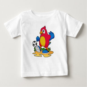 T-shirt Pour Bébé Perroquet comme joueur de football avec Soccer