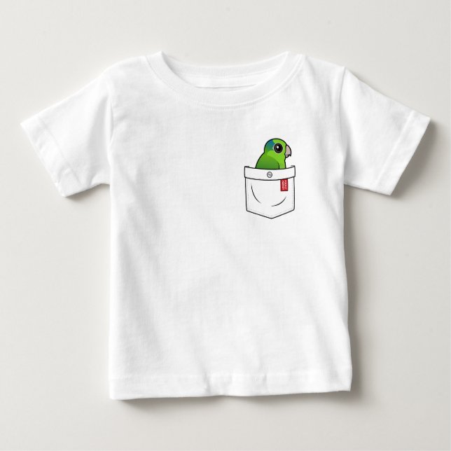 T-shirt Pour Bébé Perroquet de poche vert (Devant)