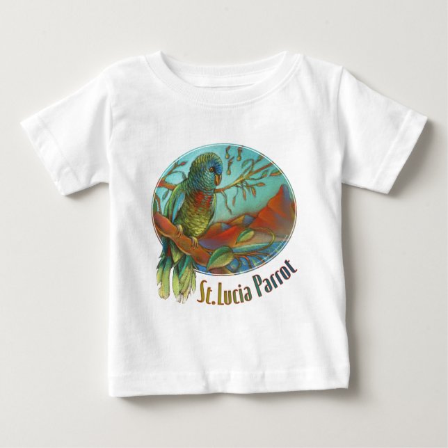 T-shirt Pour Bébé Perroquet tropical du St Lucia (Devant)