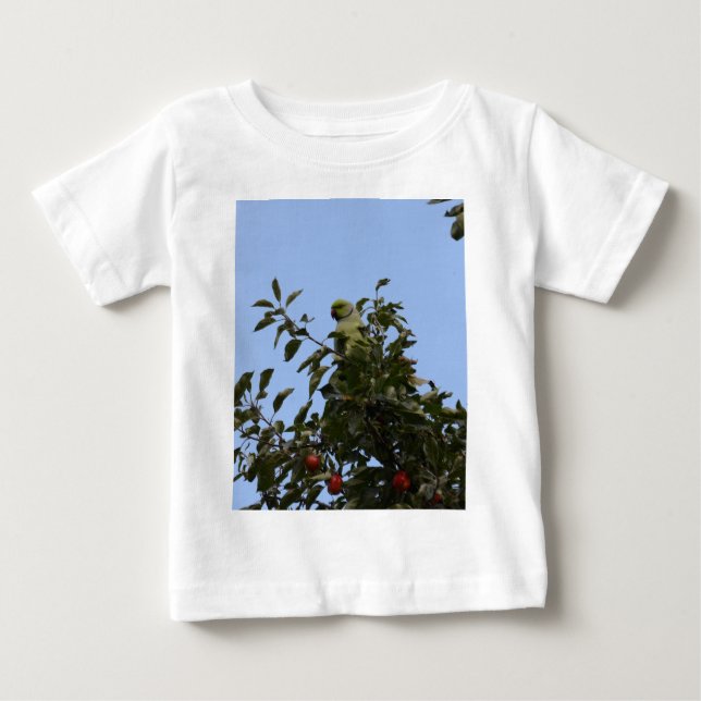 T-shirt Pour Bébé Perruche verte (Devant)