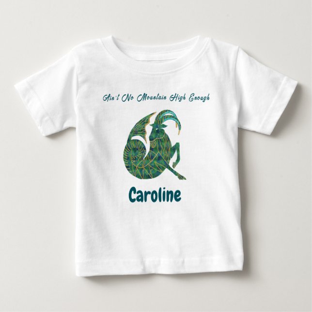 T-shirt Pour Bébé Personalized Capricorn Zodiac Impressionist Toddle (Devant)